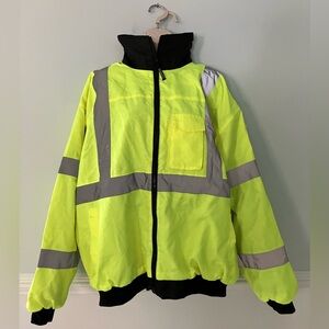 Occunomix LUX-ETJBJ class 3 bomber jacket high visibility workwear safety XL